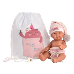 Llorens NEW BORN HOLČIČKA - realistická panenka miminko s celovinylovým tělem - 26 cm