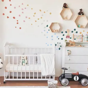 Produkt INSPIO samolepky do dětského pokoje - Barevné skvrny na zeď
