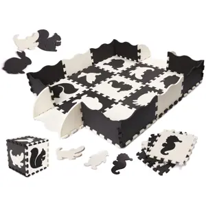 Produkt HračkyZaDobréKačky Dětské pěnové puzzle černo-bílé, 25 dílů