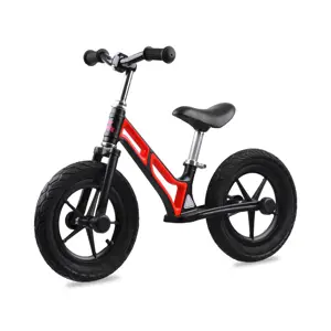 mamido Dětské odrážedlo Tiny Bike nafukovací kola 12" červené
