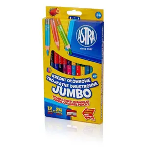 Produkt Astra trojhranné oboustranné pastelky JUMBO 12 ks 24 barev 135690