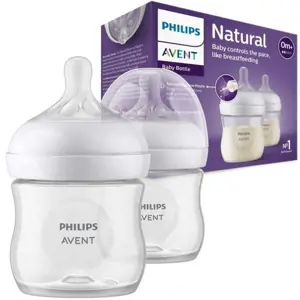 Avent láhve Natural Response průhledná dudlík s ventilem AirFree 2 ks 125 ml