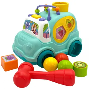 BABY Autíčko vkládačka Musical Car Sorter modrý