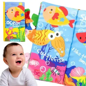 Produkt BABY kniha s ocásky mořských živočichů, látka, šustění