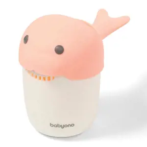 BabyOno Hrníček mytí hlavičky Whale růžový