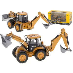 Produkt Bagr s nakladačem, buldozer s lžící Kovový model H-toys 1704 1:50