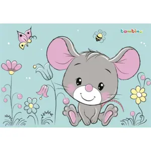 Bambino Mouse oboustranná laminovaná školní podložka