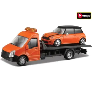 Bburago 1:43 Odtahovka + Mini Copper S oranžové