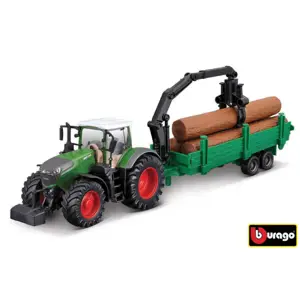 Bburago 1:50 Farm Traktor Fendt 1050 Vario + vyvážeč stromů