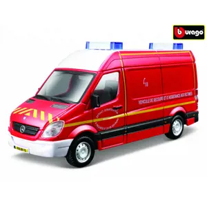 Bburago Mercedes-Benz Sprinter červená hasiči 1:50