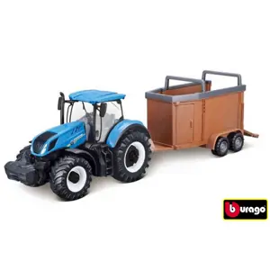 Bburago New Holland T7000 Tractor with HorseTrailer 1:32