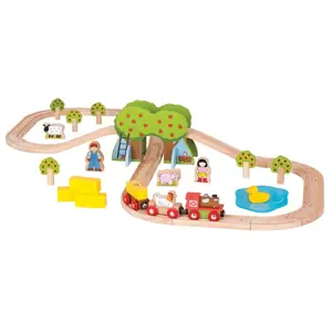 Produkt Bigjigs Rail dřevěná vláčkodráha farma