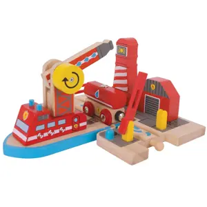 Produkt Bigjigs Rail dřevěná vláčkodráha - Hasiči mořští záchranáři