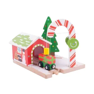 Produkt Bigjigs Rail dřevěná vláčkodráha - Vánoční jeřáb