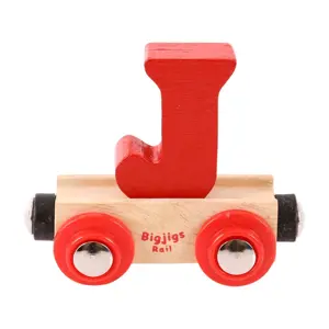 Produkt Bigjigs Rail vagónek dřevěné vláčkodráhy - Písmeno J