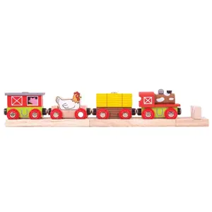 Produkt Bigjigs Rail vláčkodráhy - Vláček farma + 3 koleje