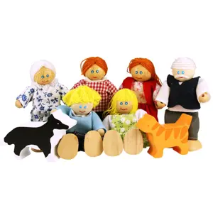 Produkt Bigjigs Toys Bigjigs panenky Set rodinky do domečku 7ks