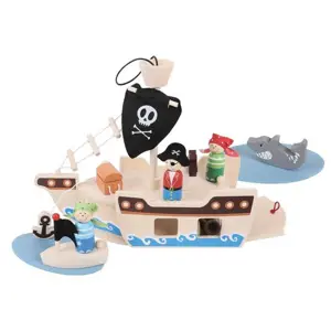 Bigjigs Toys Dřevěná hračka Hrací set Piráti