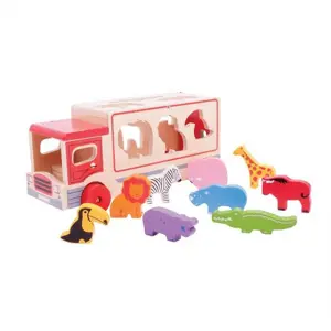 Bigjigs Toys dřevěné auto se zvířátky safari