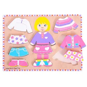 Produkt Bigjigs Toys Dřevěné oblékací puzzle holčička tloušťka puzzle 2cm