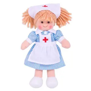 Produkt Bigjigs Toys látková panenka zdravotní sestřička Nancy 25 cm
