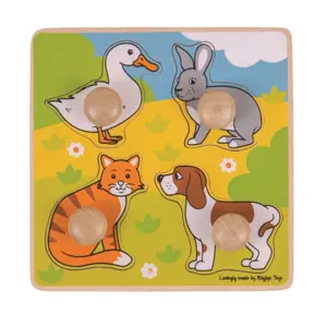 Bigjigs Toys vkládací puzzle - Domácí zvířátka