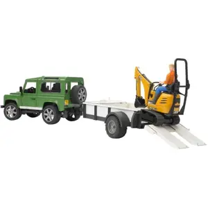 Produkt Bruder - LAND ROVER + přepravník,mikrobagr JCB