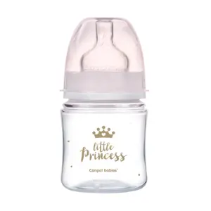 Produkt Canpol babies Kojenecká lahev se širokým hrdlem ROYAL BABY 120ml růžová