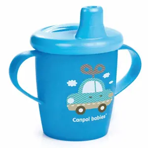 Canpol babies Nevylévací hrneček TOYS 250ml modrý