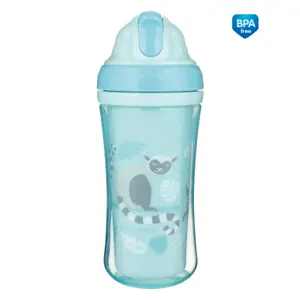 Produkt Canpol babies Sportovní láhev se silikonovou slámkou JUNGLE 260ml modrá