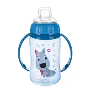 Produkt Canpol babies tréninkový hrníček Cute Animals se silikonovým pítkem a úchyty 56/512_blu