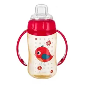 Produkt Canpol babies tréninkový hrníček Cute Animals se silikonovým pítkem a úchyty 56/512_red