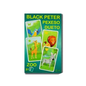 Černý Petr/Pexeso/Dueto ZOO 3v1 7x10,5x1,5cm 31ks v krabičce