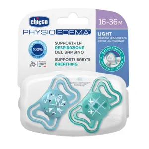 CHICCO Dudlík PHYSIO LIGHT 2 ks modrá