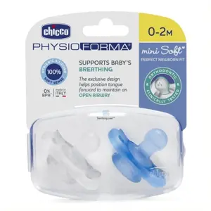 Chicco šidítko Physio Mini Soft celo silikon chlapec 2 ks V001503