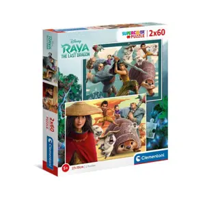 Clementoni - Puzzle 2x60 ks Super Color Raya a poslední drak