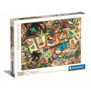 Clementoni Puzzle 500 dílků Motýli. Sbírka motýlů