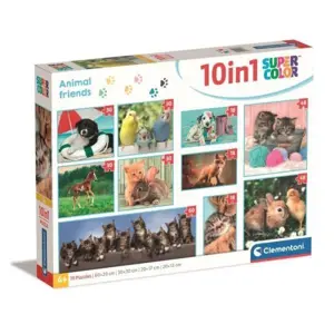 CLEMENTONI Puzzle Zvířecí kamarádi 10v1 158248