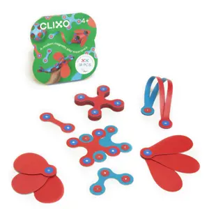 CLIXO Itsy Flamingo  Turquoise - magnetická stavebnice 18 kusů