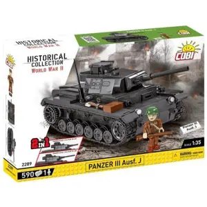 COBI 2289 Historical Collection WWII Panzer III Ausf.J Panzerkampfwagen III - německý střední tank 590 kostek