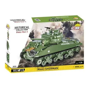 COBI 2570 Historical Collection WWII Americký střední tank M4A3 Sherman 852 bloků