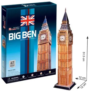 Produkt CubicFun 3D puzzle Big Ben střední Londýn 47 dílků