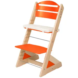 Dětská rostoucí židle JITRO PLUS bukovo - oranžová