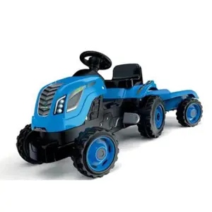 Produkt Dětský šlapací traktor XL modrý s vlečkou