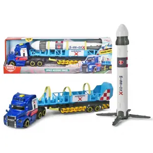 DICKIE CITY Nákladní auto s raketou Space Mission Truck 41cm