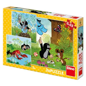 Produkt Dino Puzzle Krteček a kalhotky 3x55 dílků