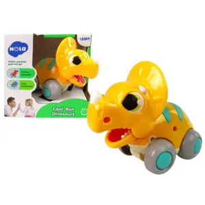 Produkt Dinosaurus Na Kolečkách žlutý Triceratops