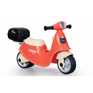 Donáška Jedla Scooter Ride-On Food Express Smoby s uzamykatelným kufrem a tichá gumová kola