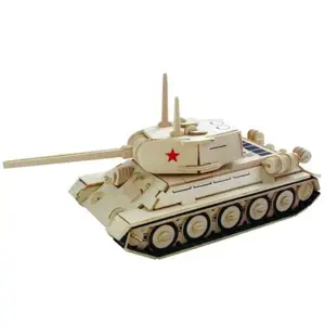 Produkt Dřevěné 3D puzzle dřevěná skládačka auta - Tank T-34 P175