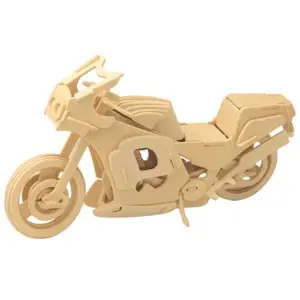 Dřevěné 3D puzzle skládačka - Motorka závodní P023